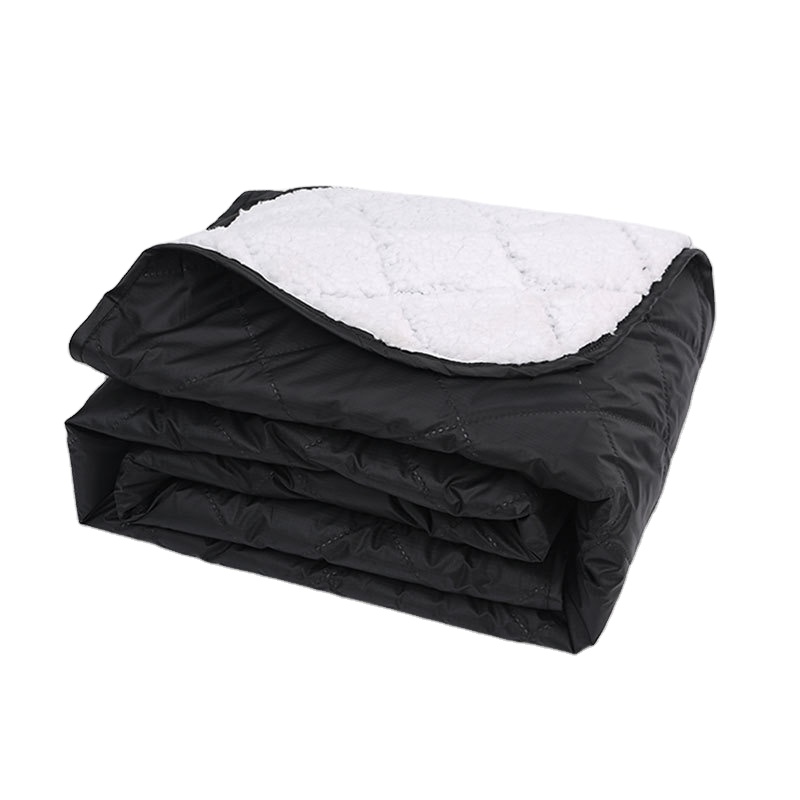 Outdoor Camping Quilt - Large Waterproof Outdoor Blanket Quilted Fleece