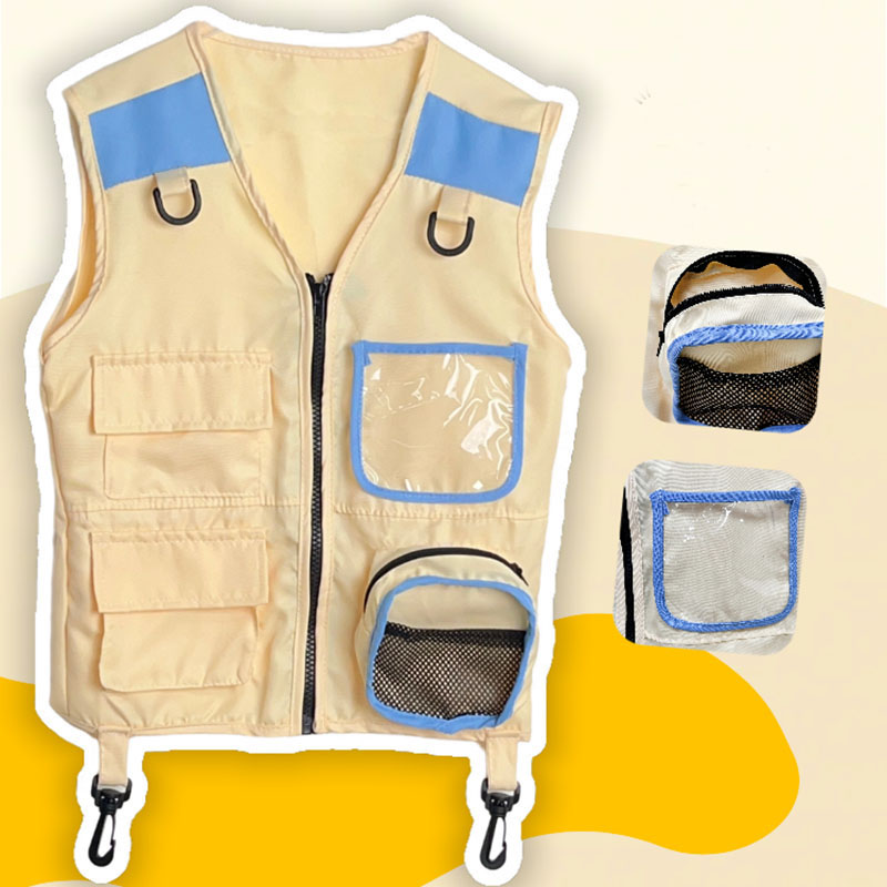 Outdoor Camping Kids Activities - Children Explorer Vest Pretend Play Cosplay