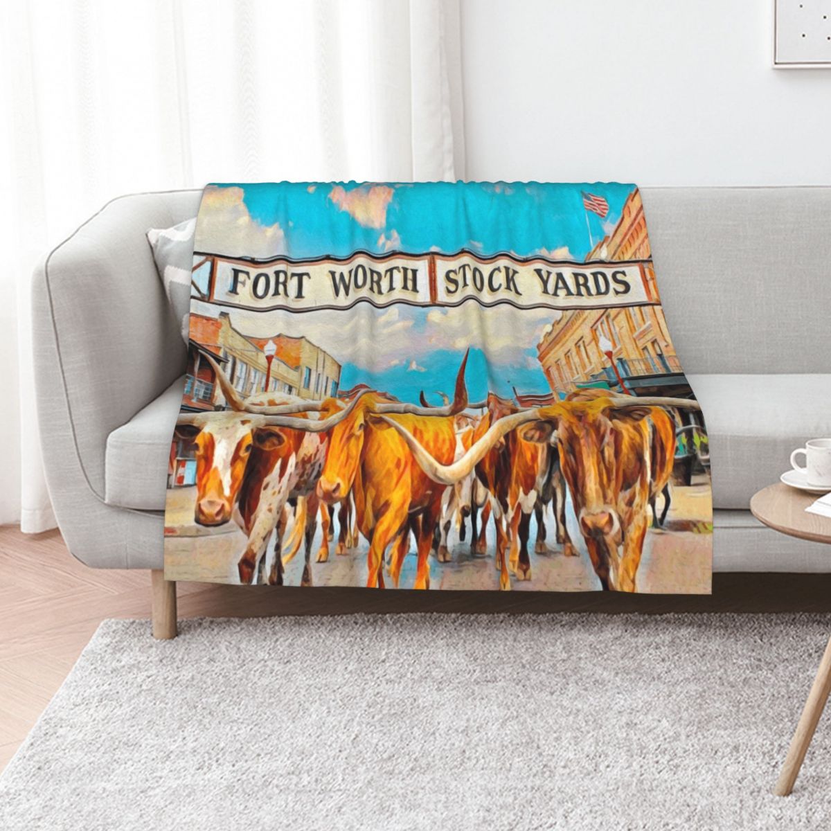 Outdoor Camping In Texas - Fort Worth, Texas Throw Blanket Outdoor