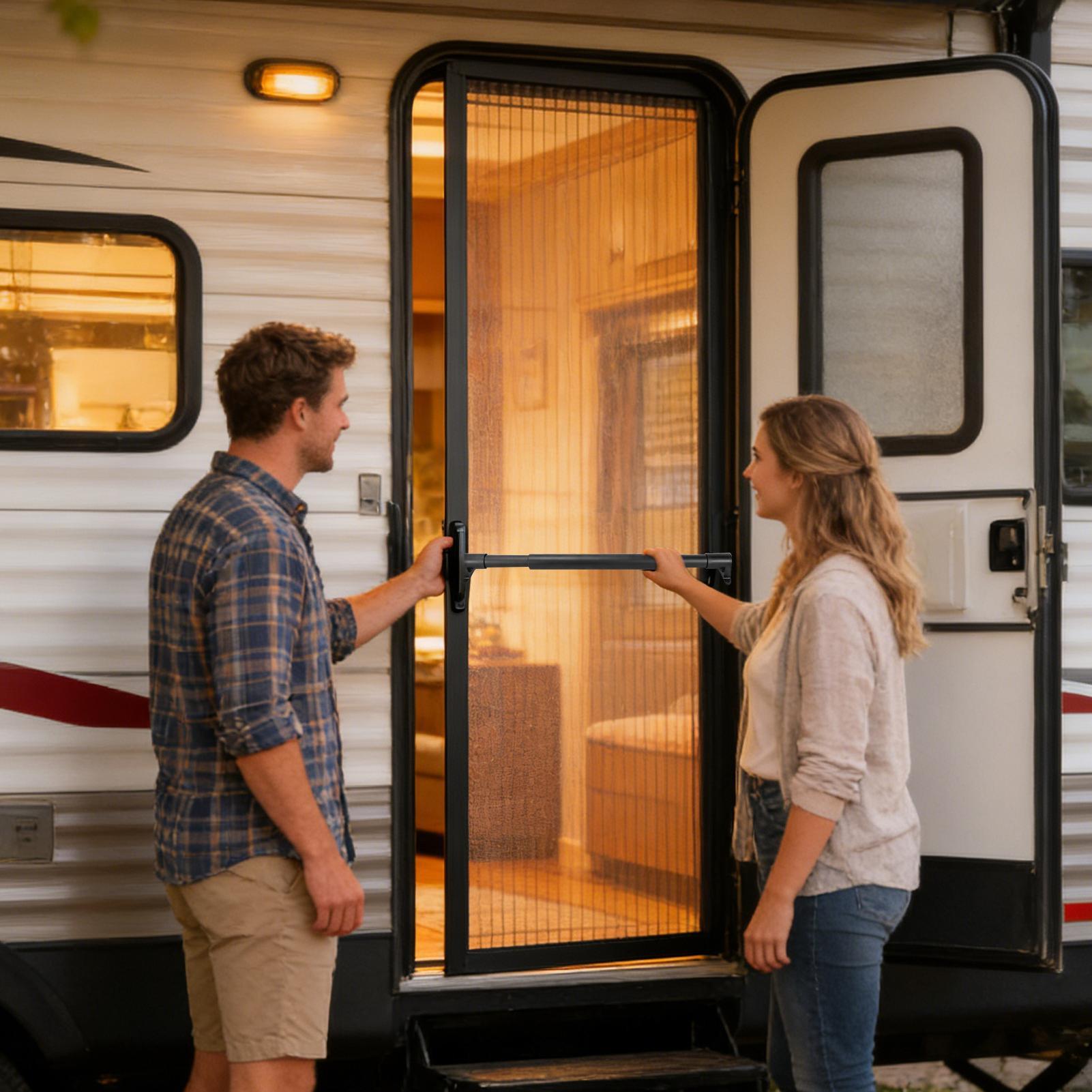 Outdoor Camping Rentals - RV Screen Door Bar Adjustable Grab