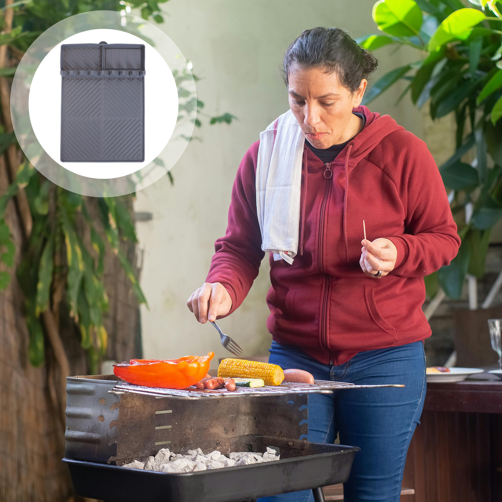 Outdoor Gas Stove - Silicone Grill Side Shelf Mat Heat
