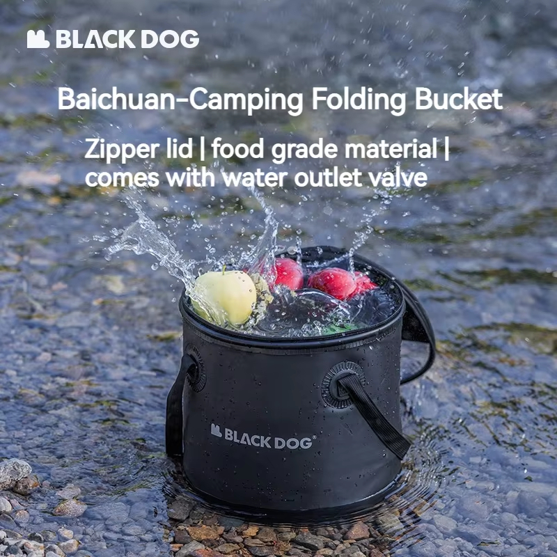 Outdoor Camping Outlet - Blackdog Folding Water Round Bucket With
