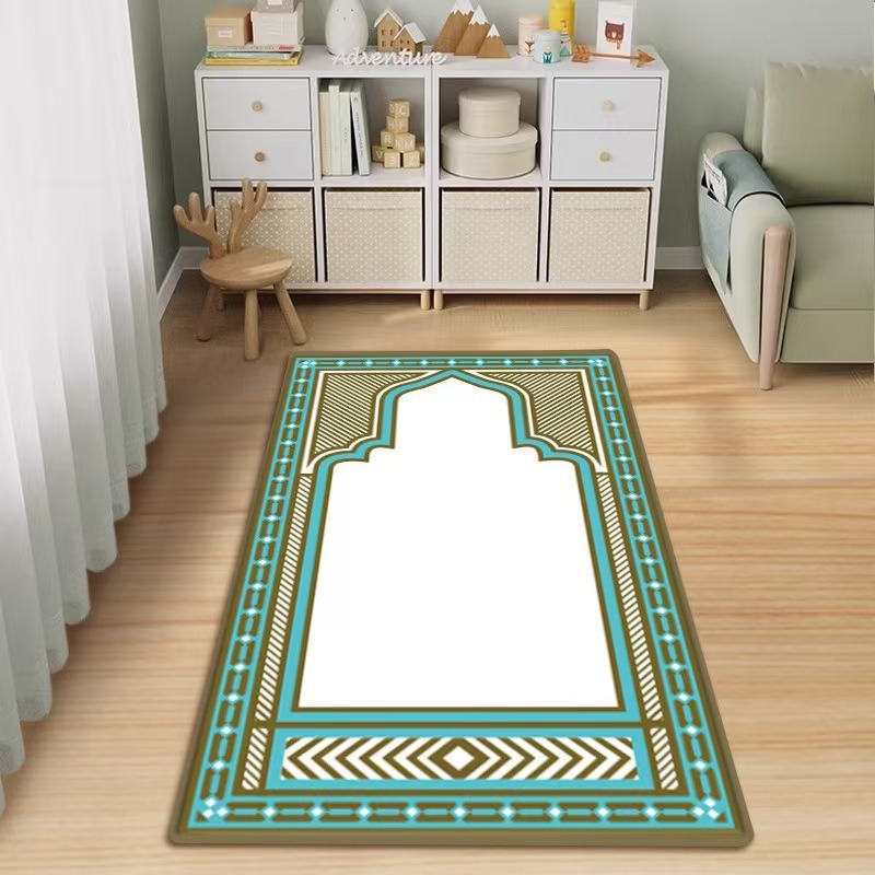 Outdoor Camping Rentals - VIKAMA Pink Kaaba Pattern Prayer Rug