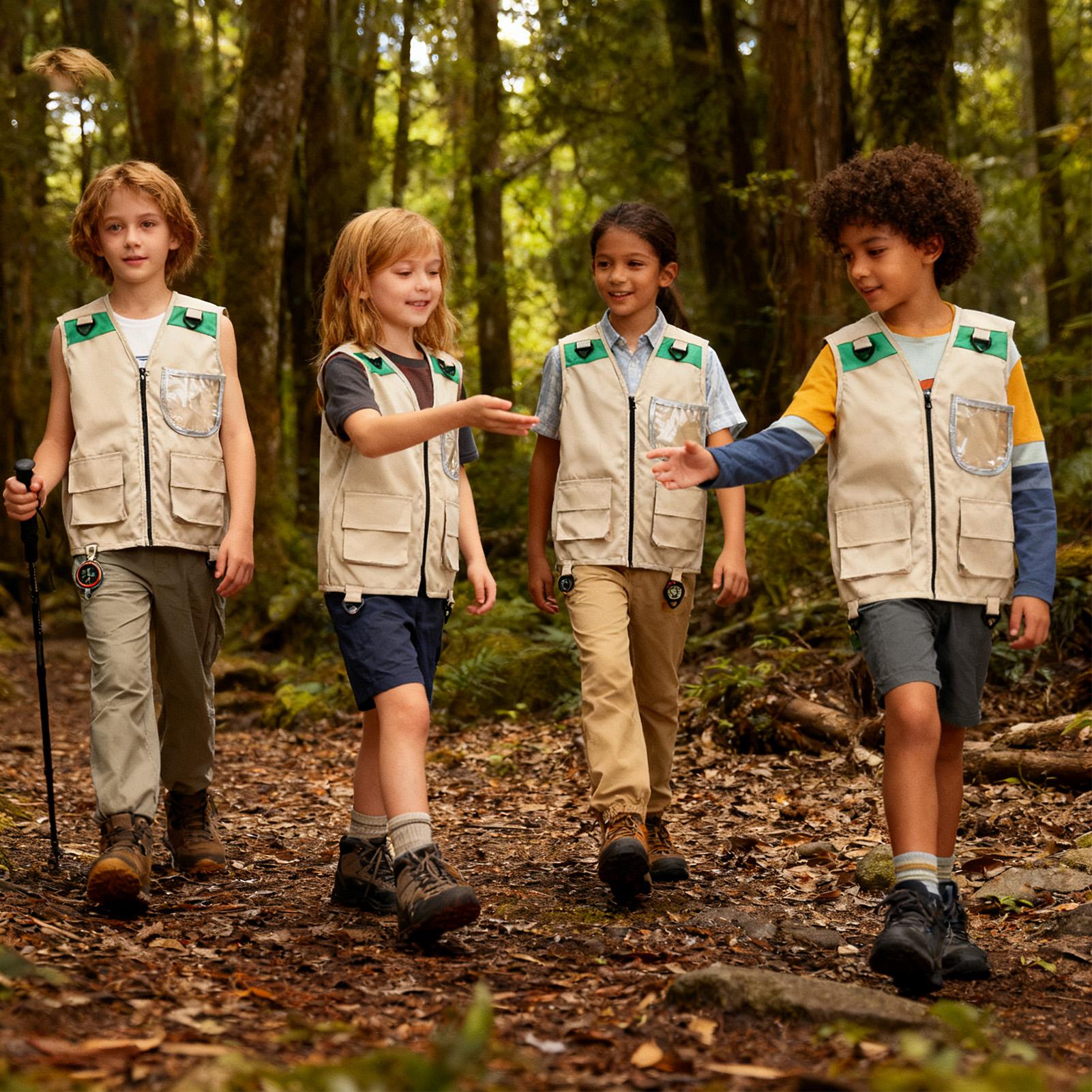 Outdoor Camping Kids Activities - Kids Cargo Vest Sleeveless Costume Jacket