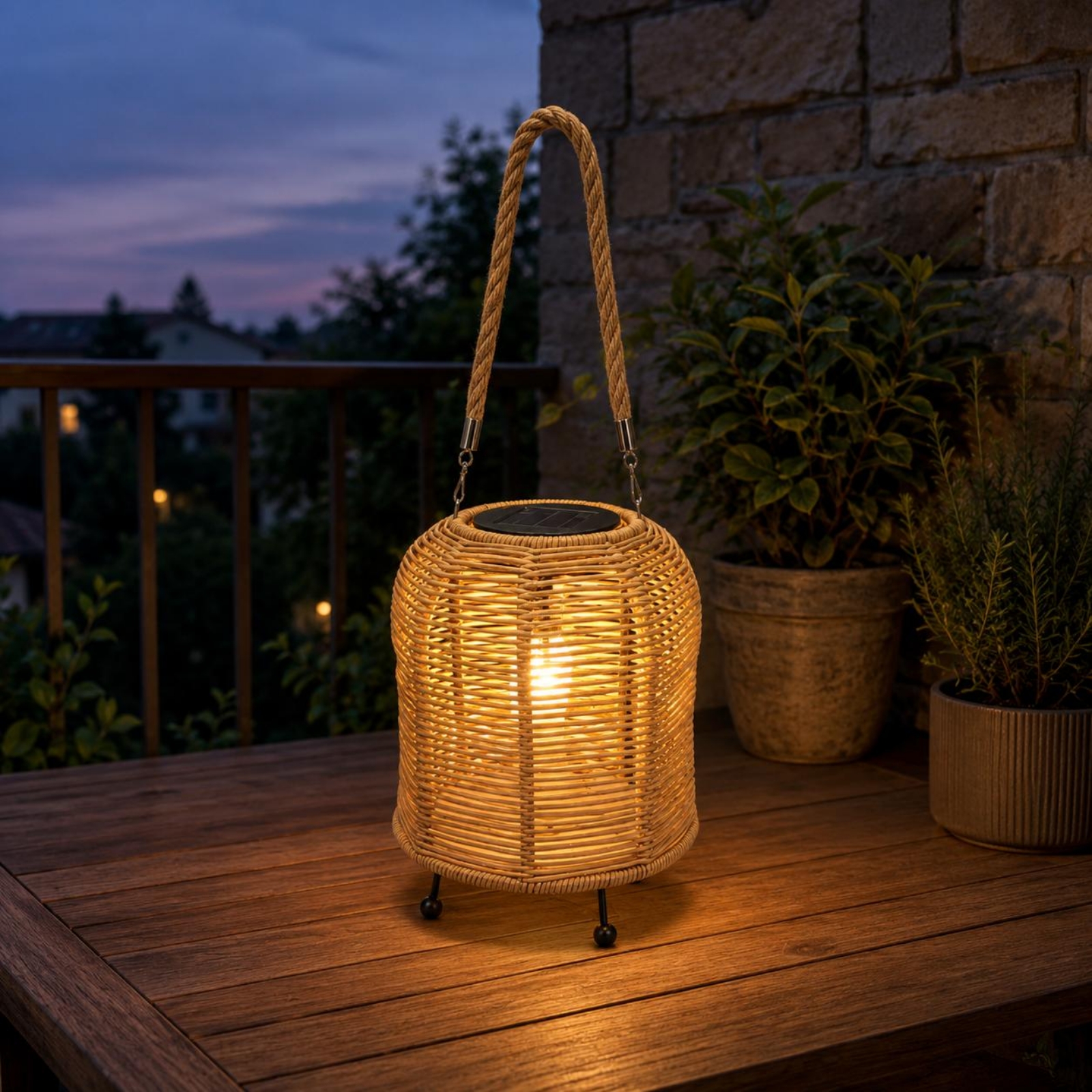 Handwoven Solar Lantern Braide - Outdoor Camping Decor ulasan dan harga