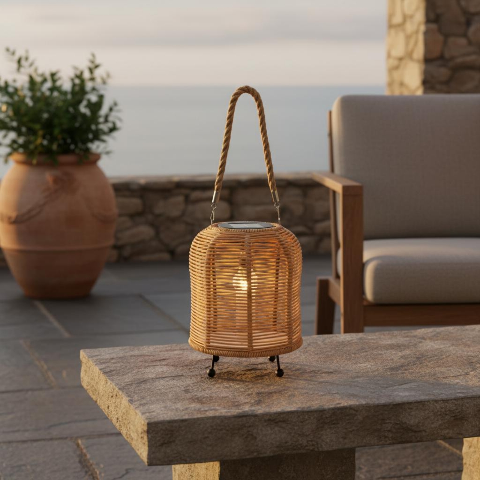 Handwoven Solar Lantern Braide - Outdoor Camping Decor ulasan dan harga