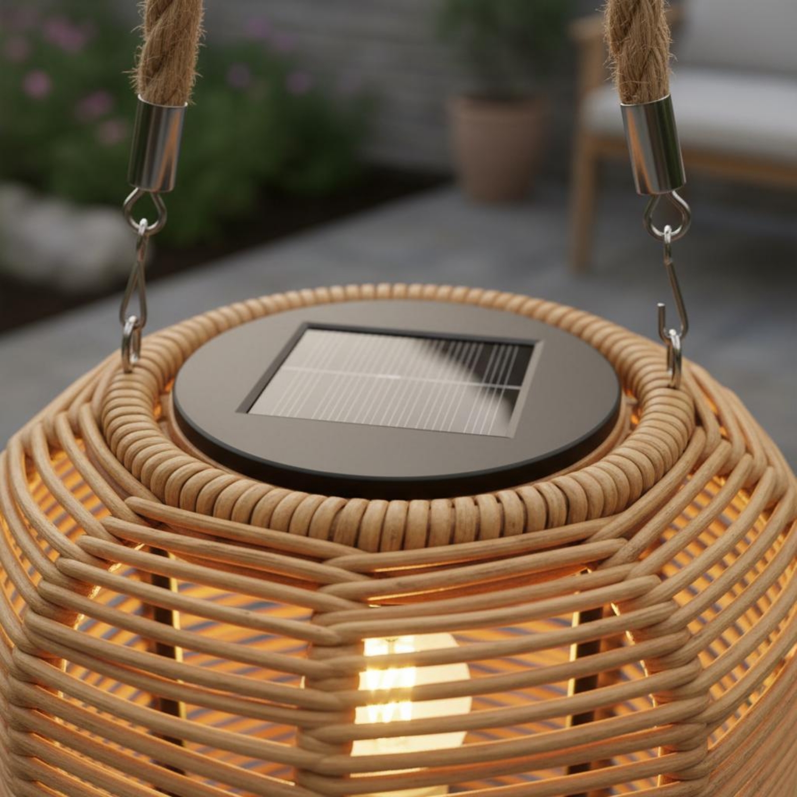Handwoven Solar Lantern Braide - Outdoor Camping Decor ulasan dan harga