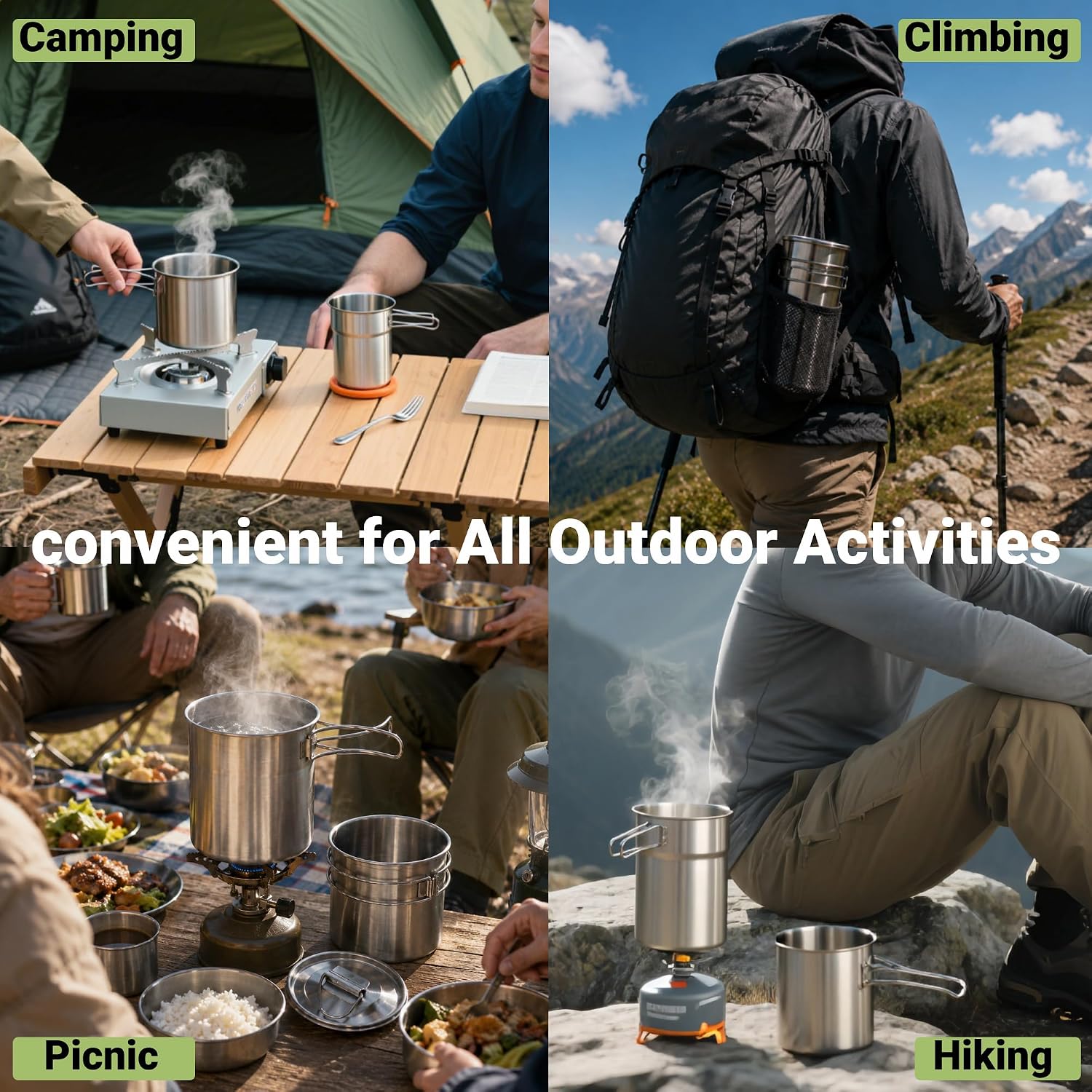 Foldable Camping Cups Mugs Cam - Outdoor Camping Kitchen Table ulasan dan harga