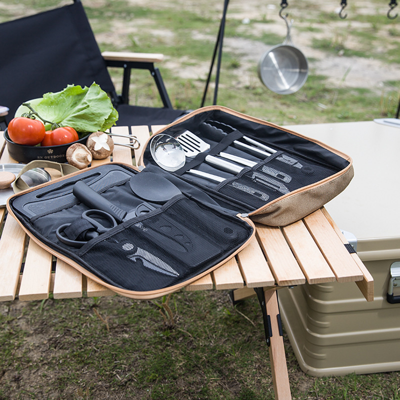 8pcs Camping Kitchen Cookware  - Outdoor Camping Kitchen Table ulasan dan harga