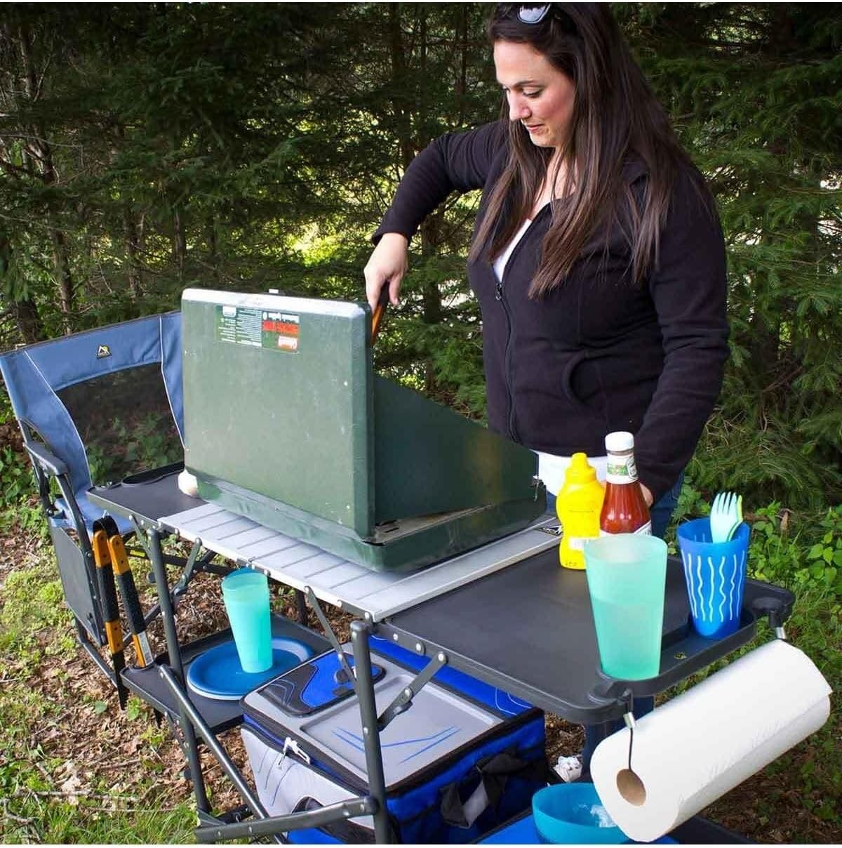 Slim Fold Portable Camping Kit - Outdoor Camping Kitchen Table ulasan dan harga