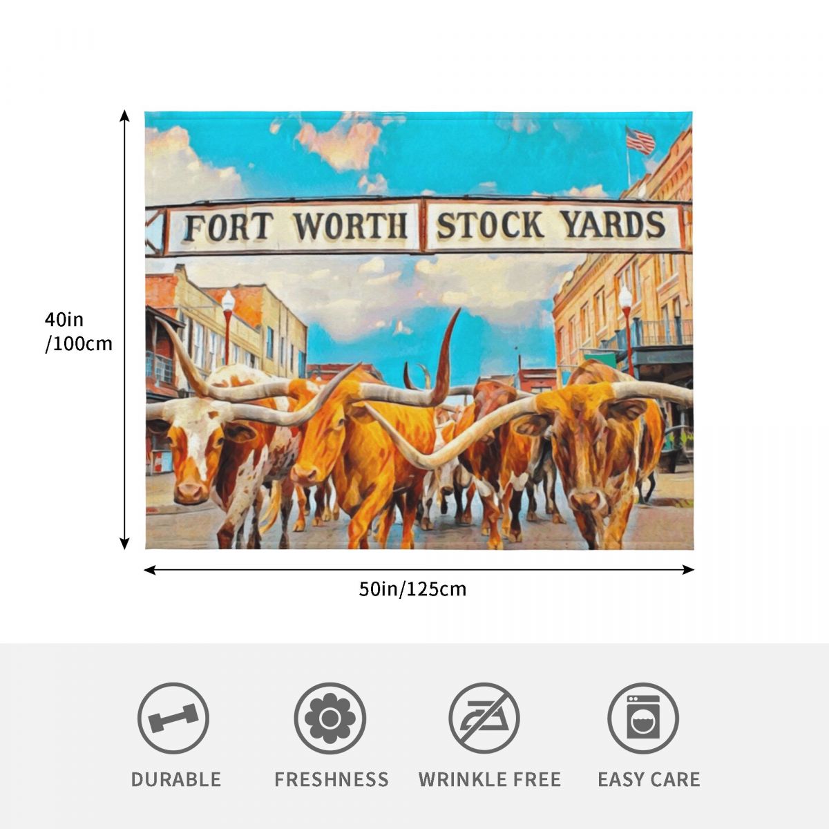Fort Worth, Texas Throw Blanke - Outdoor Camping In Texas ulasan dan harga