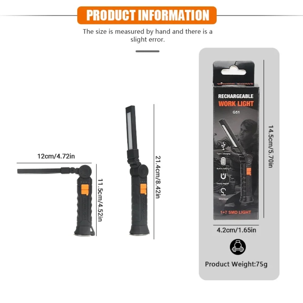 Portable COB LED Flashlight US - Outdoor Camping Decor ulasan dan harga