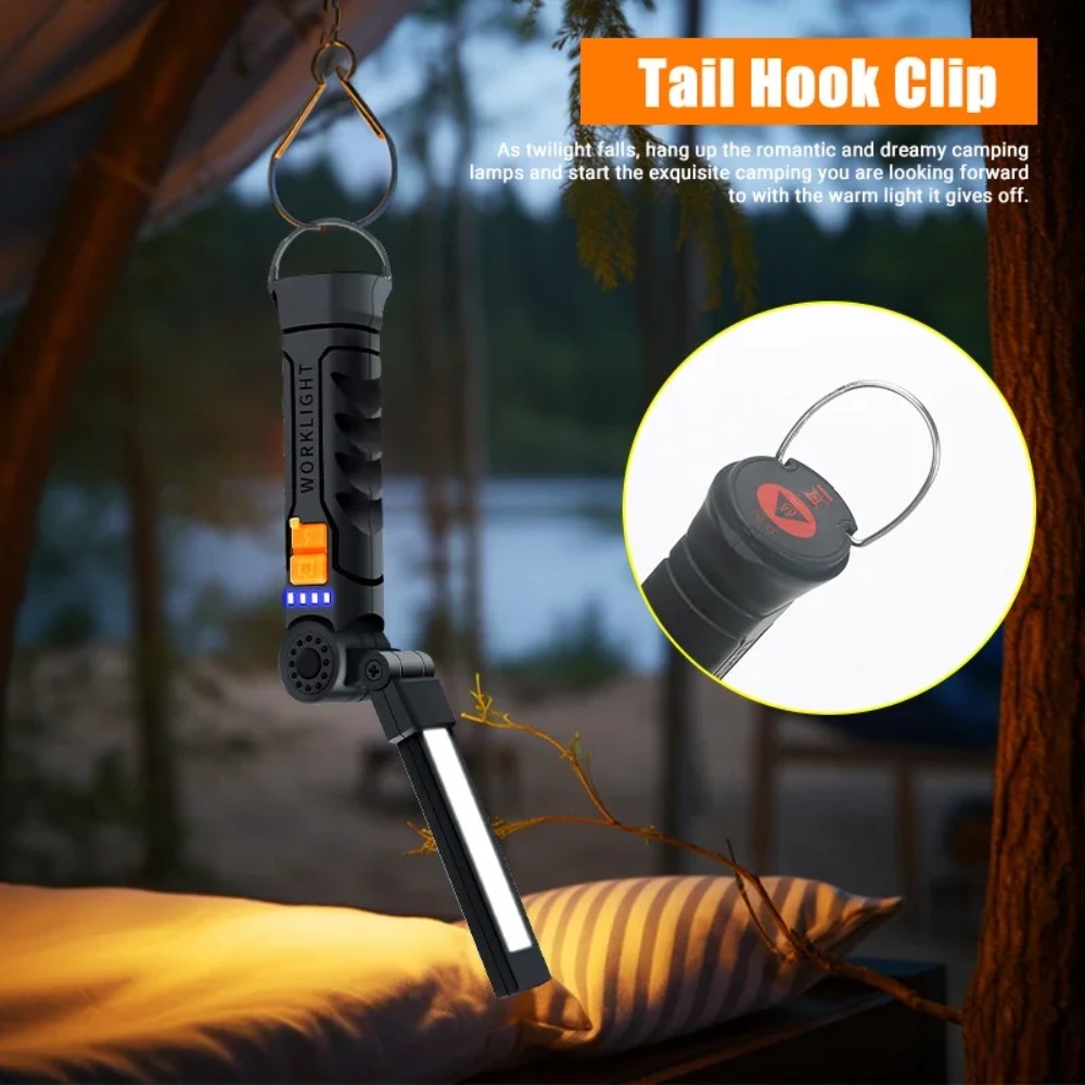 Portable COB LED Flashlight US - Outdoor Camping Decor ulasan dan harga