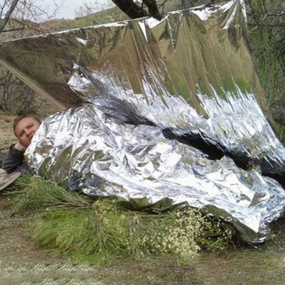 1-10PCS Emergency Thermal Blan - Outdoor Camping Quilt ulasan dan harga