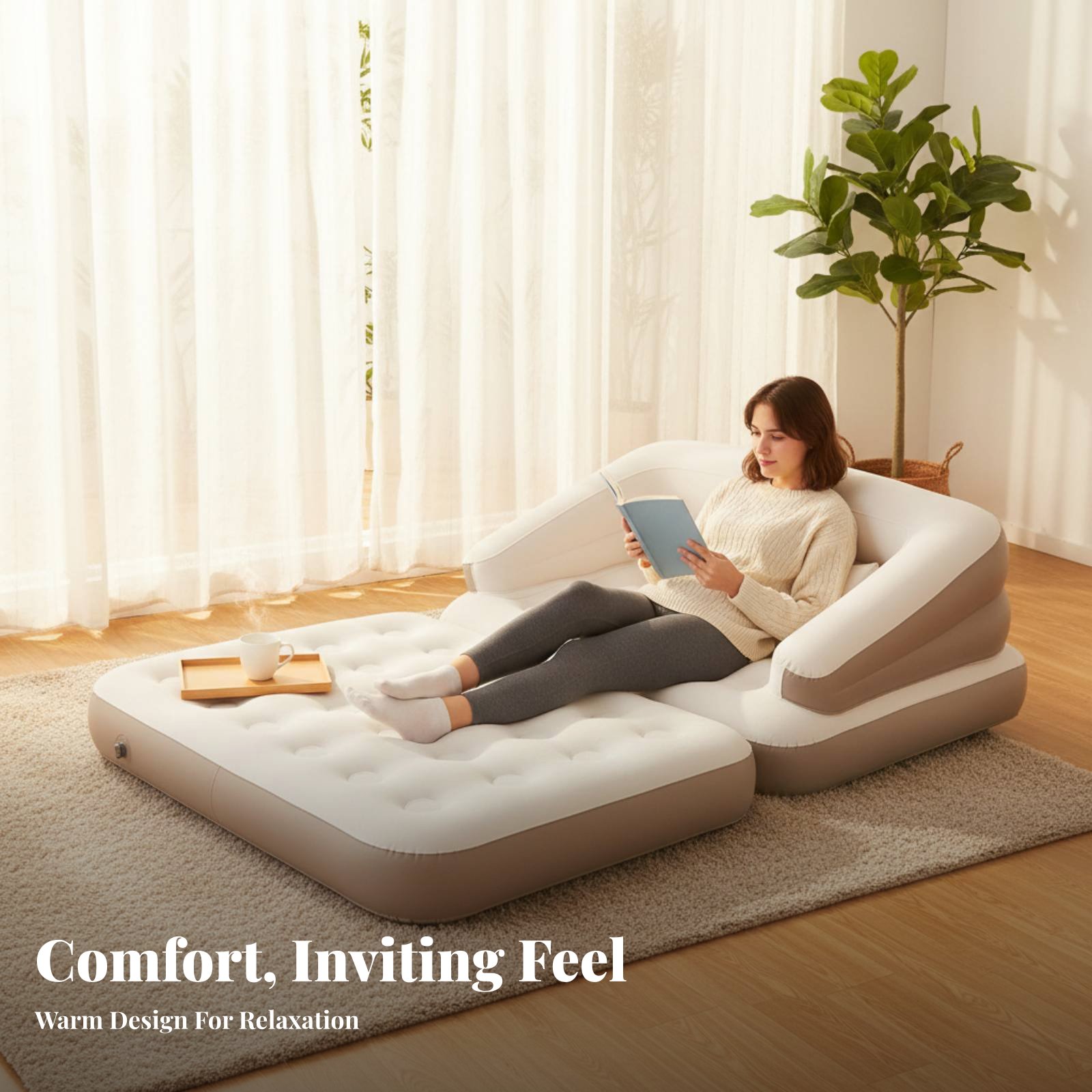 Inflatable Mattress, Folding A - Outdoor Camping Mattress ulasan dan harga
