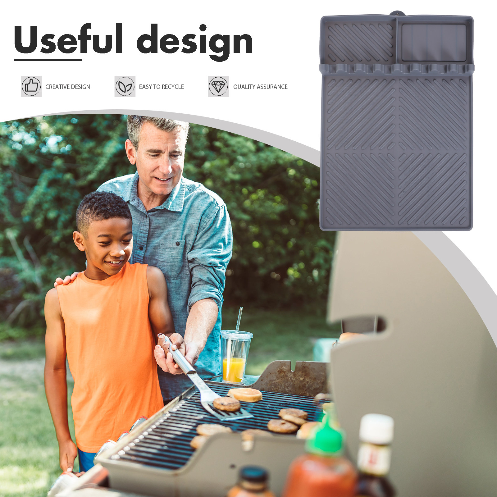 Silicone Grill Side Shelf Mat  - Outdoor Gas Stove ulasan dan harga