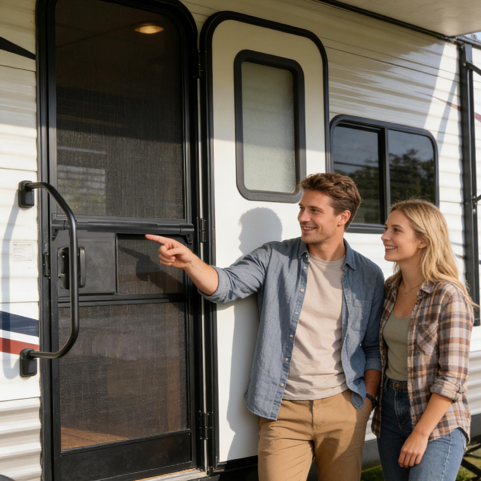 RV Screen Door Bar Adjustable  - Outdoor Camping Rentals ulasan dan harga