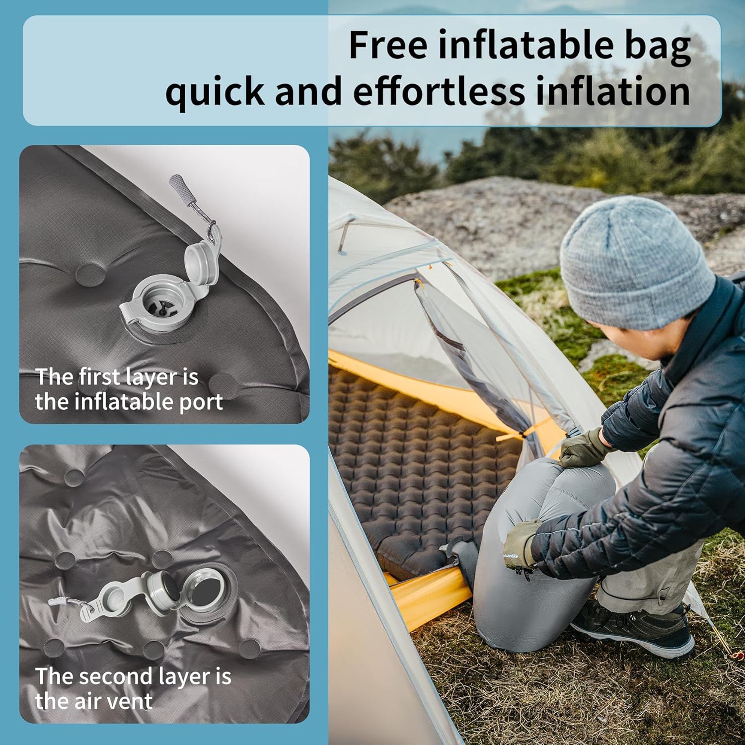 Naturehike R6.5 Inflatable Mat - Ultralight Ground Sheet ulasan dan harga
