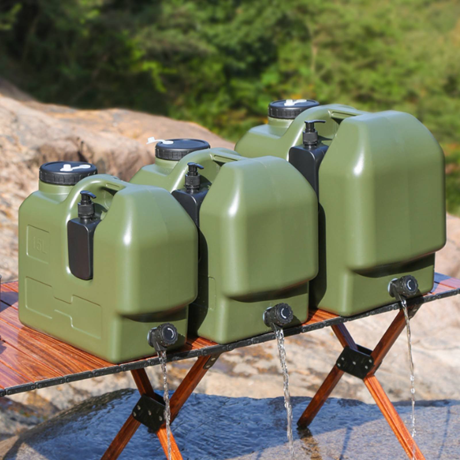 Water Container with Spigot Fo - Outdoor Camping Food ulasan dan harga