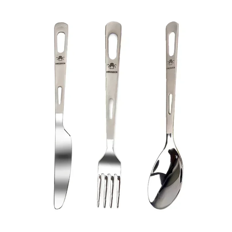 HWZBBEN Titanium Fork Spoon Kn - Outdoor Camping Kitchen Table ulasan dan harga