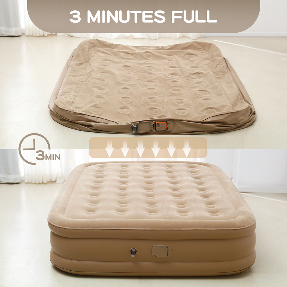 Queen Air Mattress with Built  - Outdoor Camping Mattress ulasan dan harga