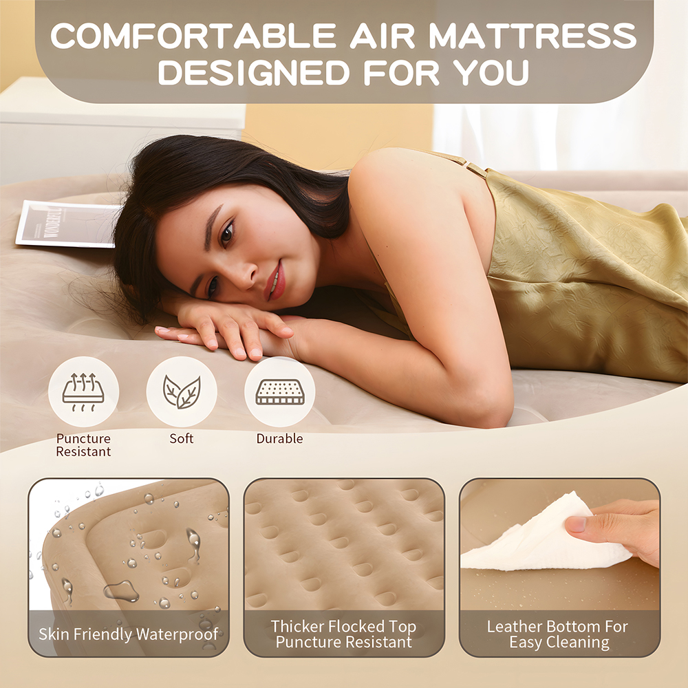 Queen Air Mattress with Built  - Outdoor Camping Mattress ulasan dan harga