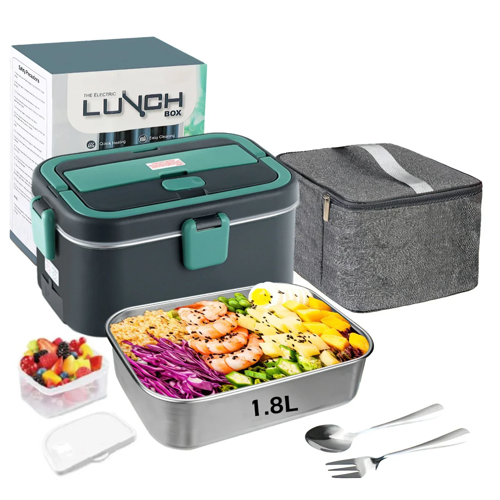 Electric Lunch Box Food Warmer - Outdoor Camping Food ulasan dan harga