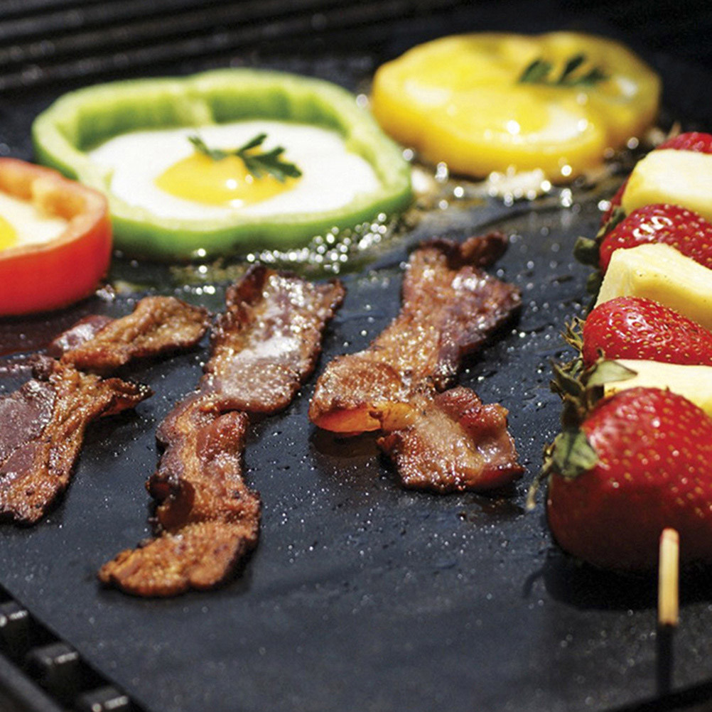 3Pcs Grill Mats Non Stick Reus - Outdoor Gas Stove ulasan dan harga