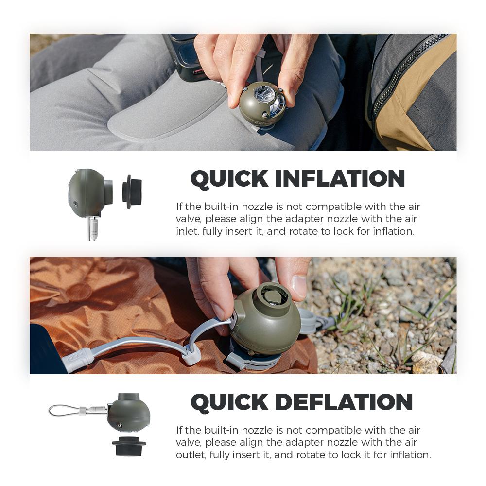 Naturehike Wind-nano Air Pump  - Outdoor Camping Quilt ulasan dan harga