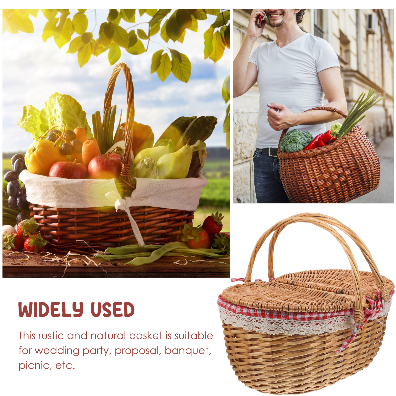 Handwoven Wicker Picnic Basket - Outdoor Camping Ideas ulasan dan harga