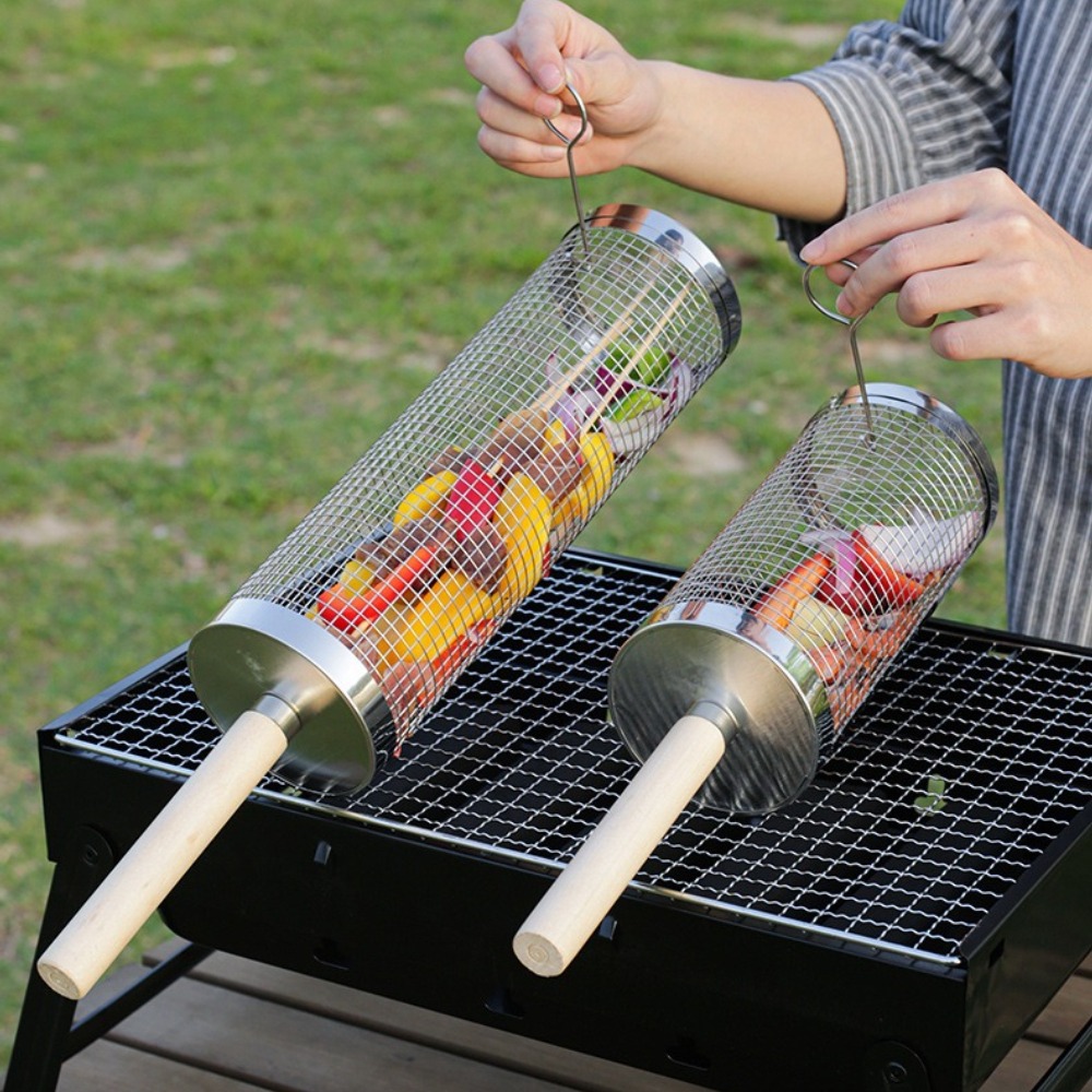 Stainless Steel Rolling BBQ Gr - Outdoor Camping Youtube ulasan dan harga