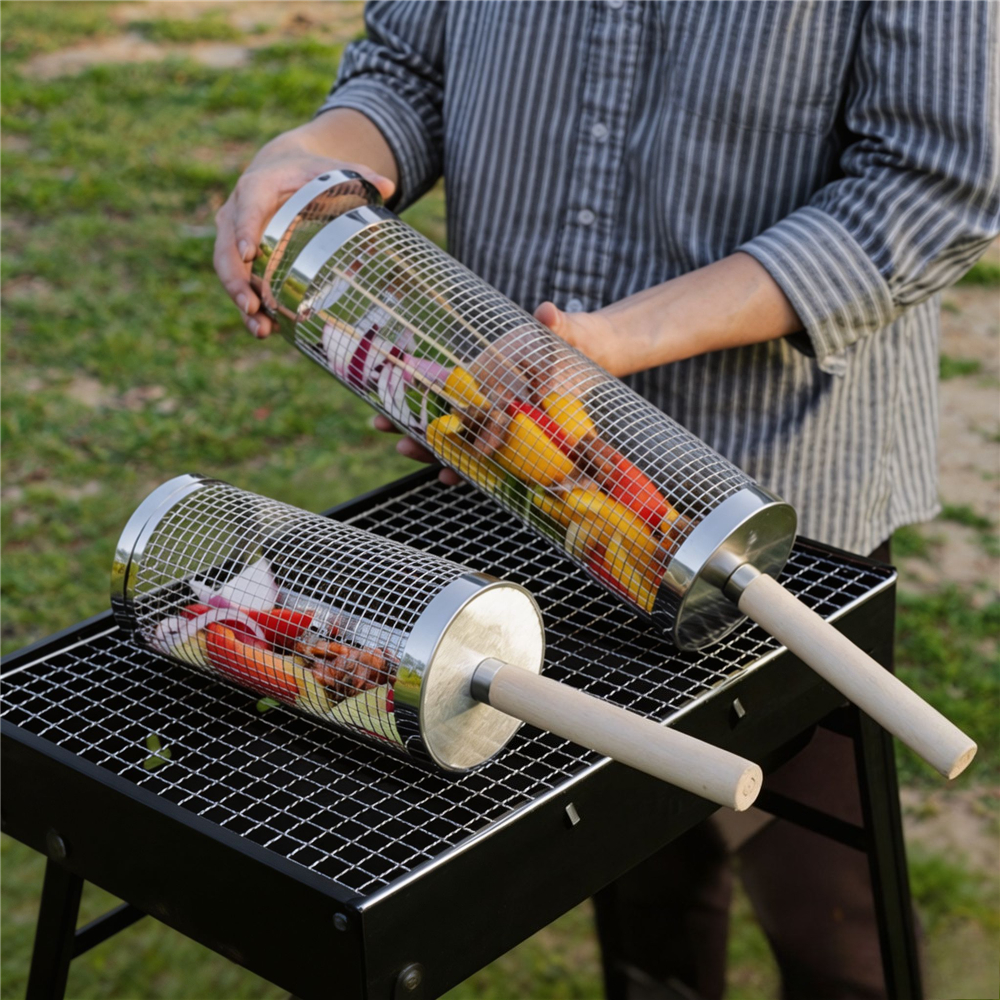 Stainless Steel Rolling BBQ Gr - Outdoor Camping Youtube ulasan dan harga