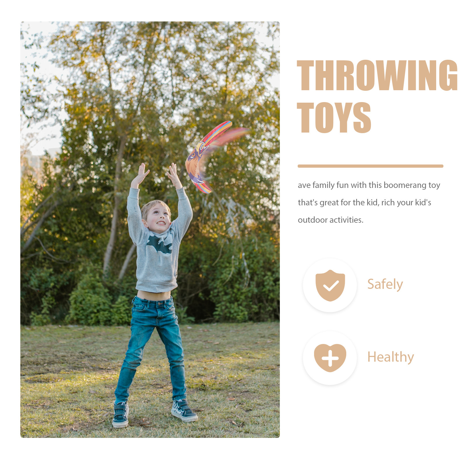 Flying Toys Camping Boomerang  - Outdoor Camping Kids Activities ulasan dan harga