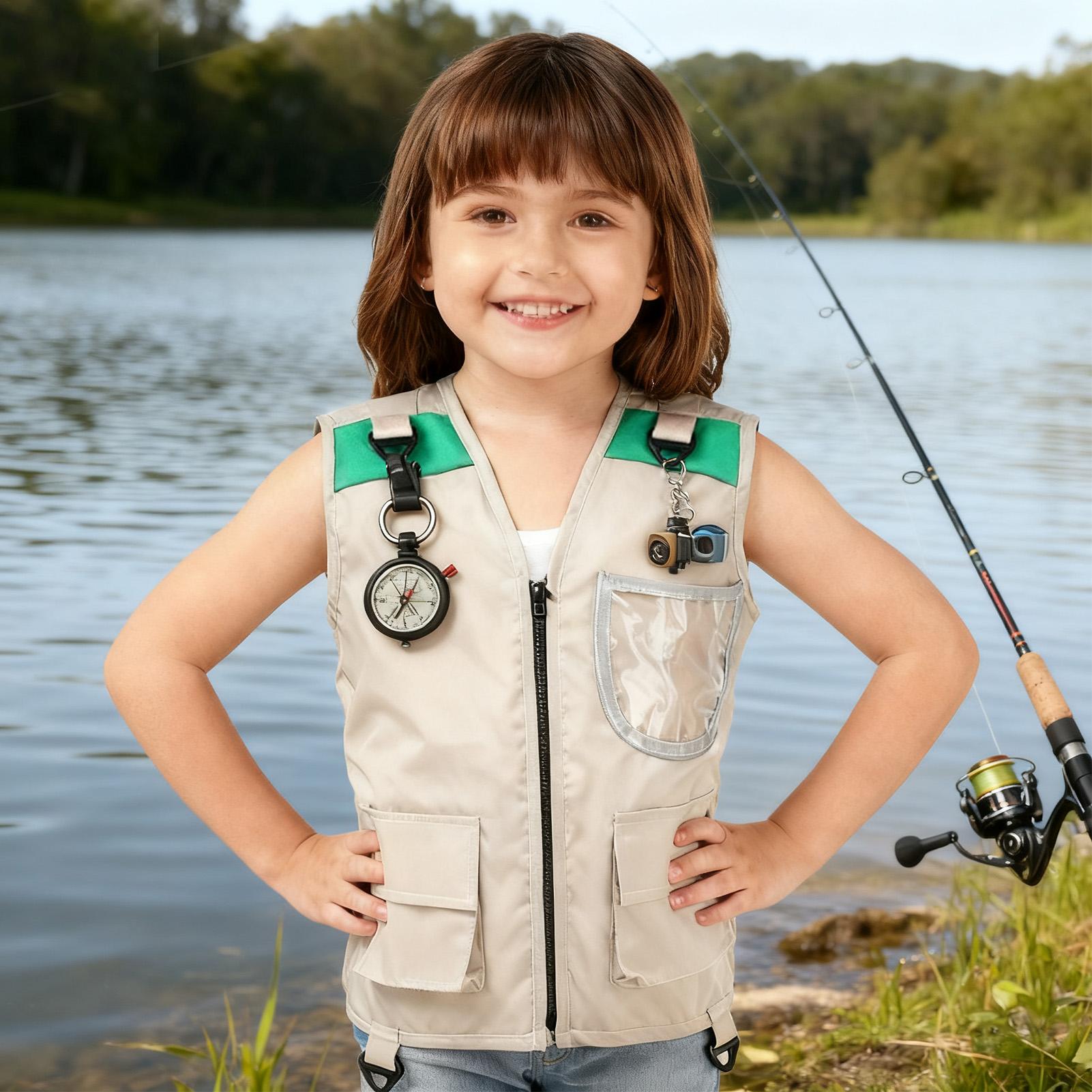 Kids Cargo Vest Sleeveless Cos - Outdoor Camping Kids Activities ulasan dan harga