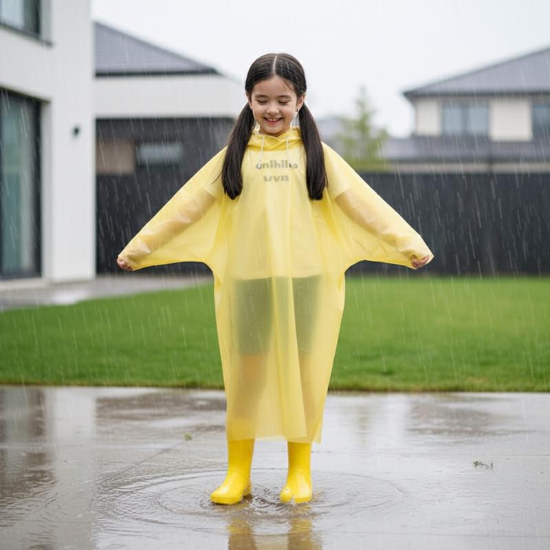 Disposable Long Kids Raincoat  - Outdoor Camping Kids Activities ulasan dan harga