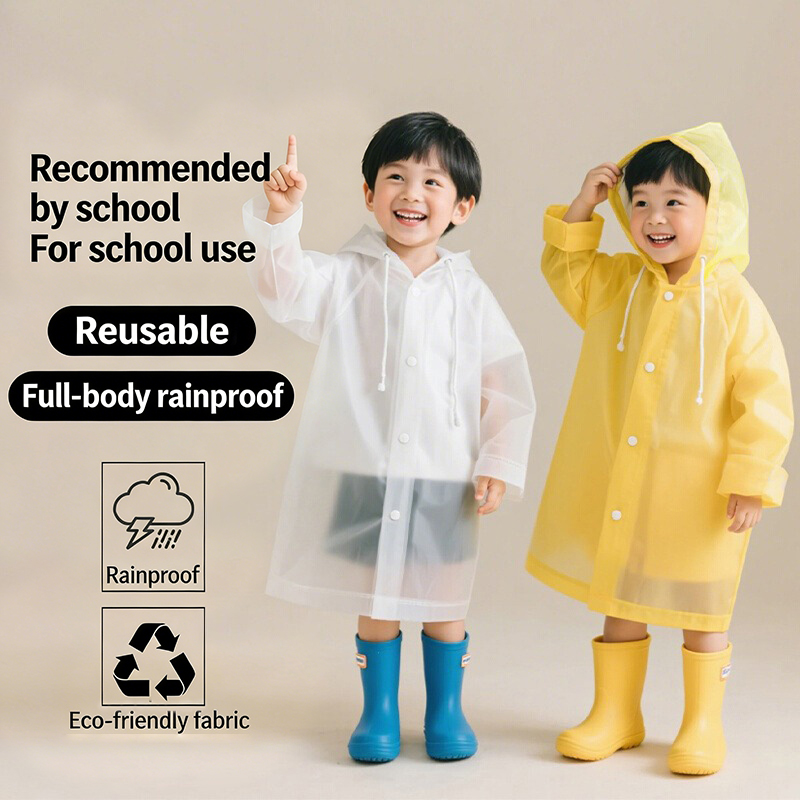 Disposable Long Kids Raincoat  - Outdoor Camping Kids Activities ulasan dan harga