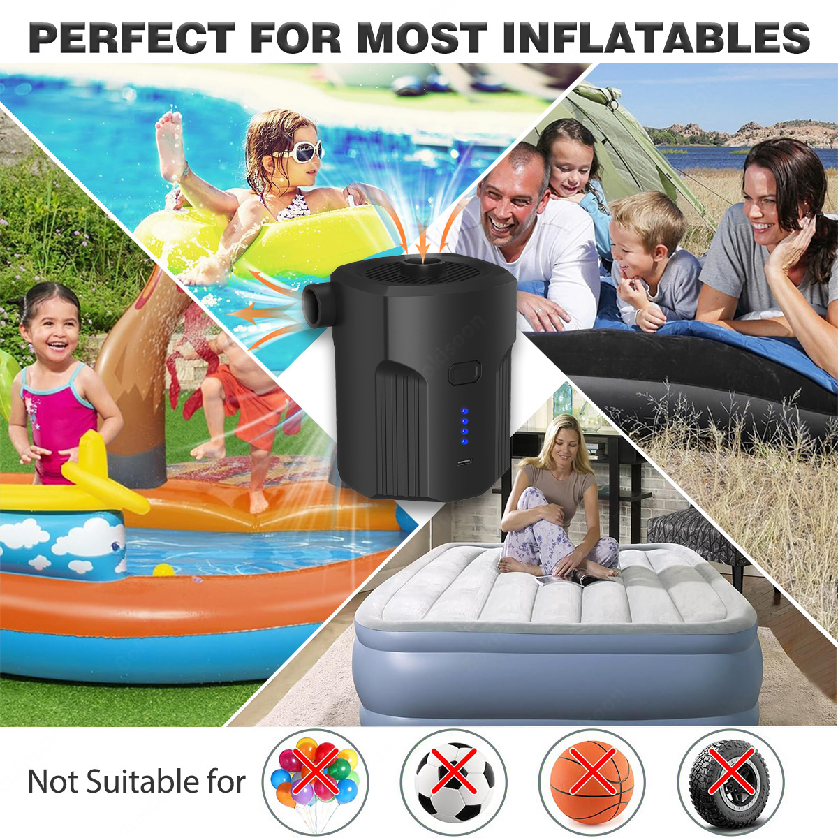 Portable Electric Air Pump for - Outdoor Camping Mattress ulasan dan harga