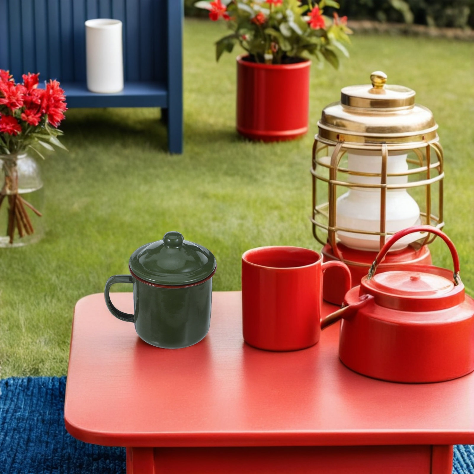 Vintage Enamel Mug Retro Campi - Outdoor Camping Ideas ulasan dan harga
