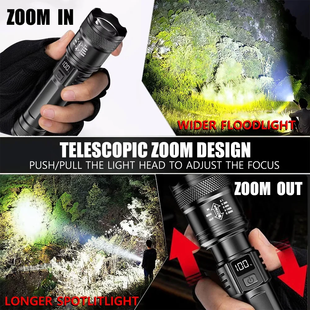 Rechargeable LED Flashlight Zo - Outdoor Camping Decor ulasan dan harga