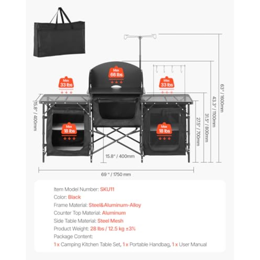 Camping Kitchen Table, Outdoor - Outdoor Camping Kitchen Table ulasan dan harga