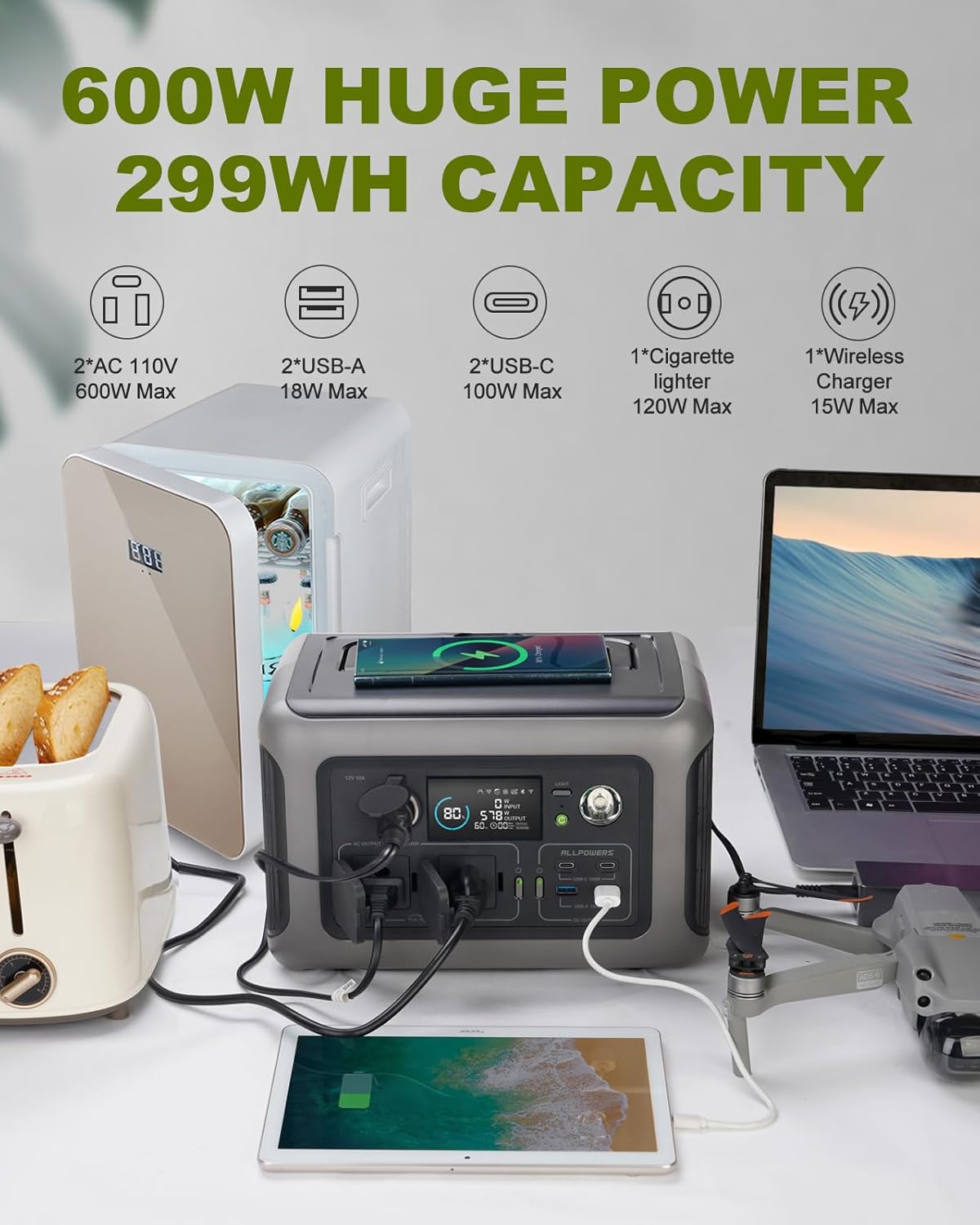 ALLPOWERS Portable Power Stati - Outdoor Camping Outlet ulasan dan harga