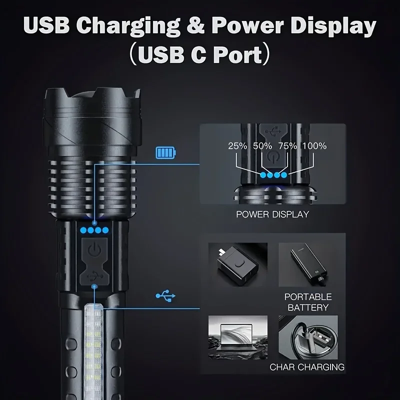 Powerful LED Flashlight Batter - Outdoor Camping Decor ulasan dan harga