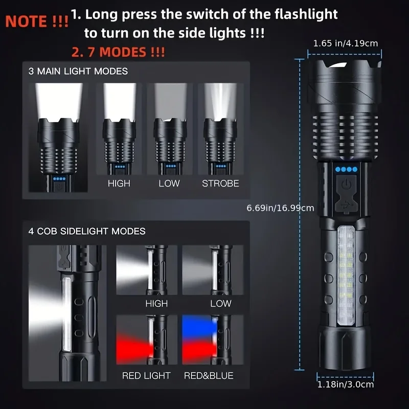 Powerful LED Flashlight Batter - Outdoor Camping Decor ulasan dan harga