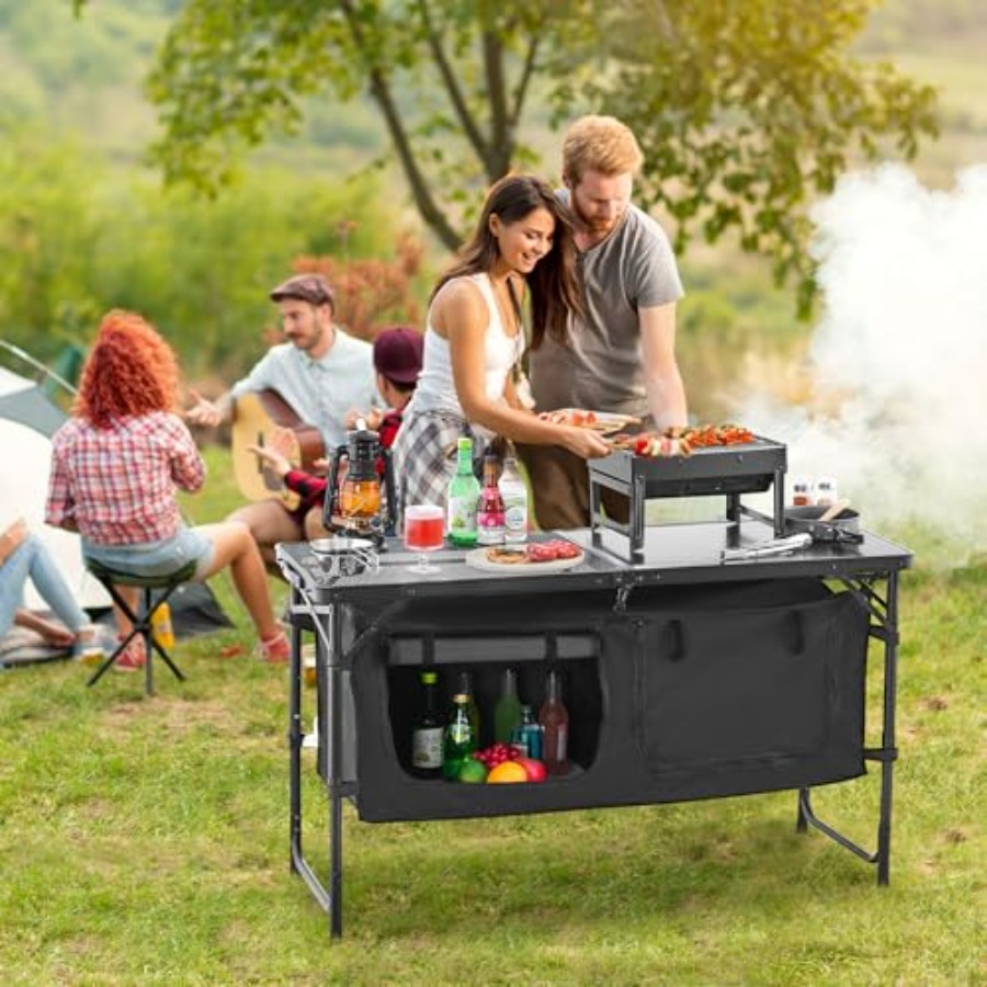 Camping Kitchen Table, Folding - Outdoor Camping Kitchen Table ulasan dan harga