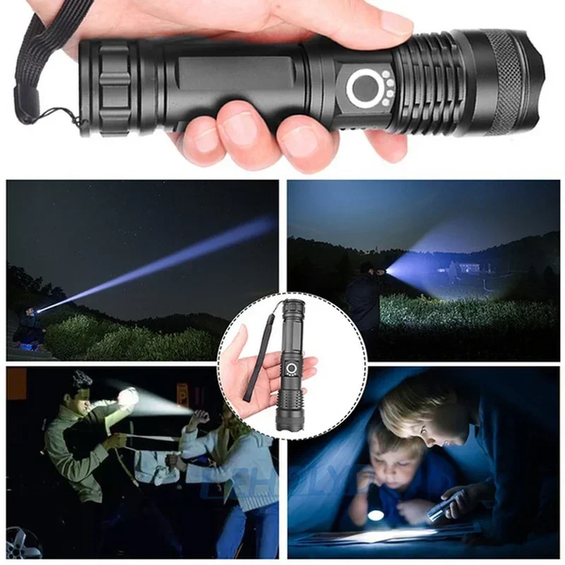 High Power XHP70 Led Flashligh - Outdoor Camping Decor ulasan dan harga