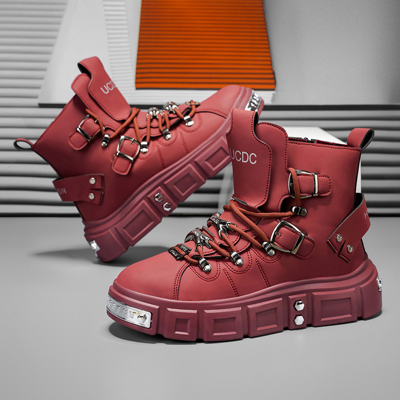 Men's High-Top Boots with Fabr - Urban Outdoor Camping ulasan dan harga