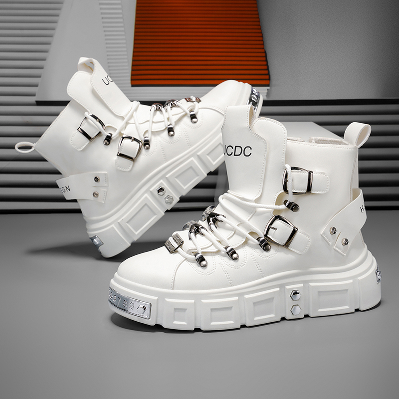 Men's High-Top Boots with Fabr - Urban Outdoor Camping ulasan dan harga