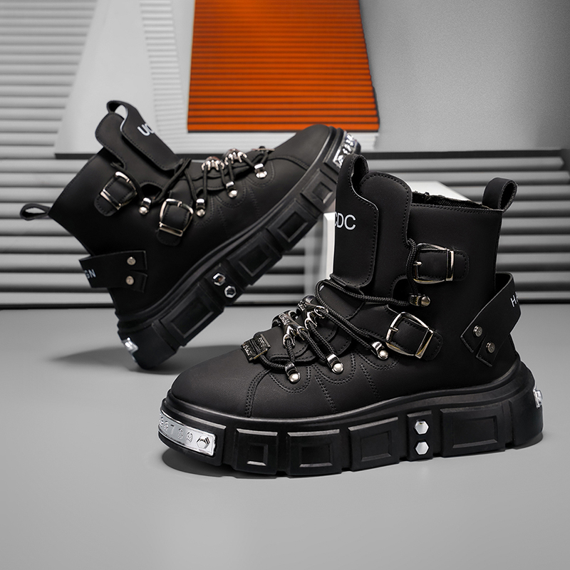 Men's High-Top Boots with Fabr - Urban Outdoor Camping ulasan dan harga